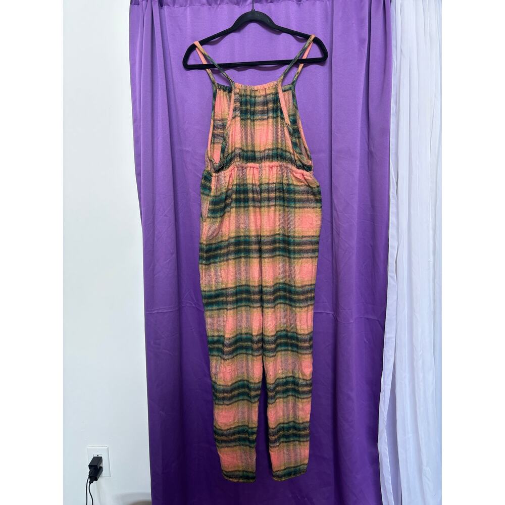 Urban Outfitters Out From Under Jumpsuit Romper Plaid Cozy Loungewear Overalls - Picture 5 of 6
